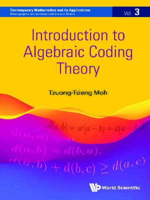 cover image of Introduction to Algebraic Coding Theory